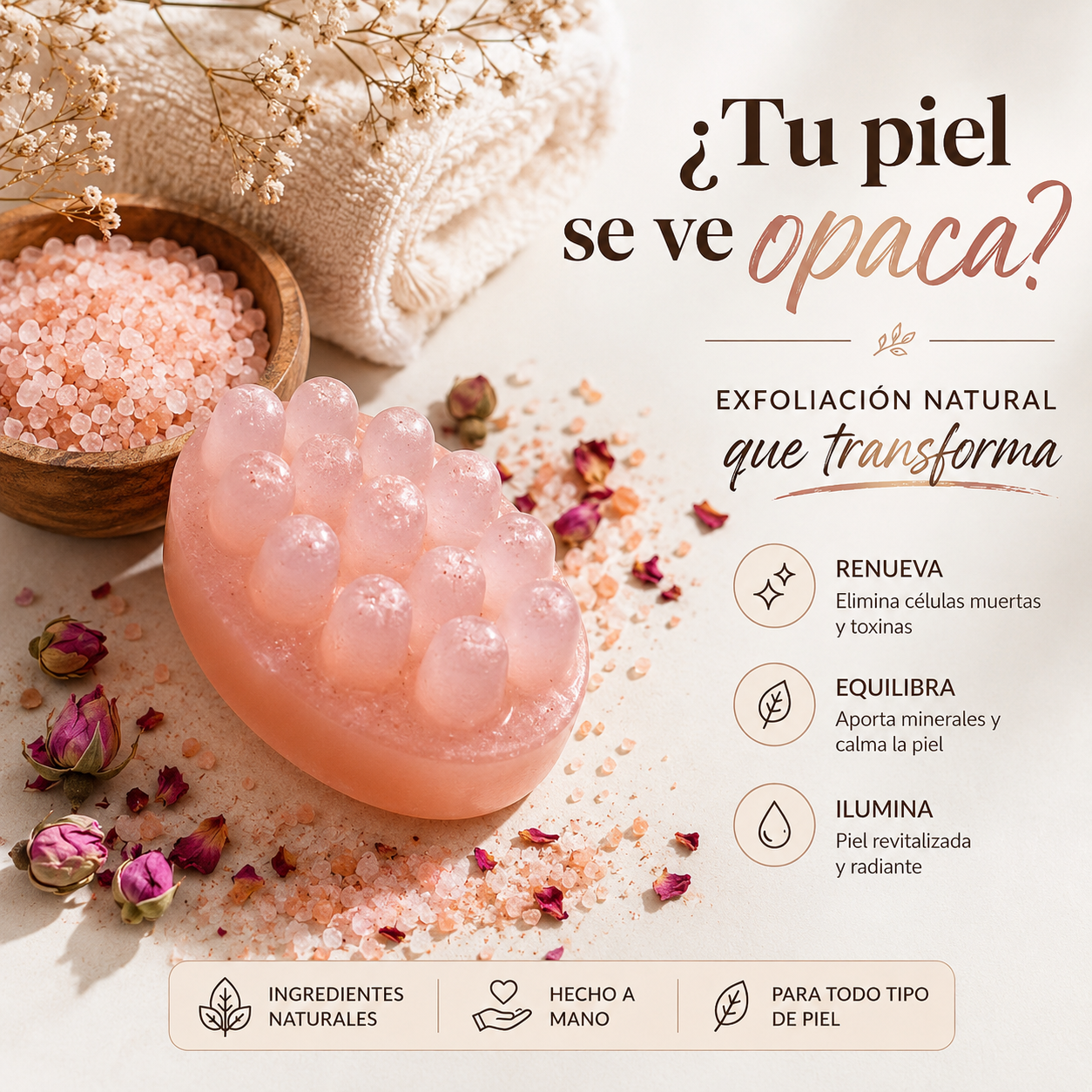 Pink Himalayan Salt Exfoliating Massage Soap